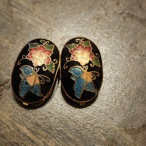 Vintage Floral Clip-On Earrings